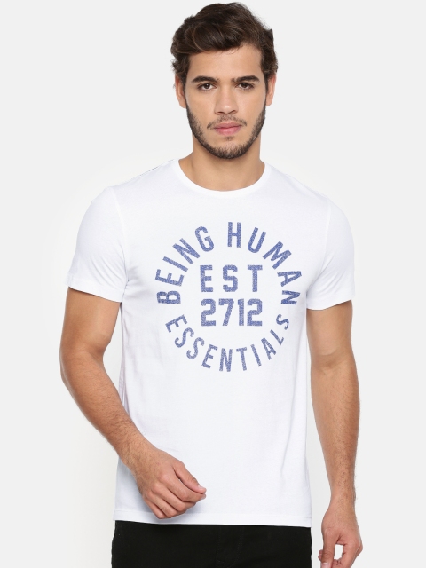 

Being Human Clothing Men White Printed T-shirt