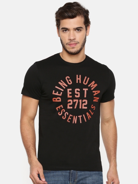 

Being Human Clothing Men Black Printed T-shirt