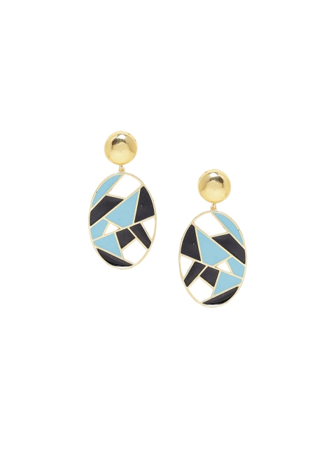

Voylla Gold-Toned Oval Drop Earrings