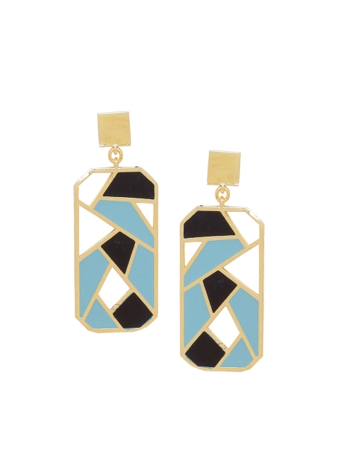 

Voylla Gold-Toned Geometric Drop Earrings