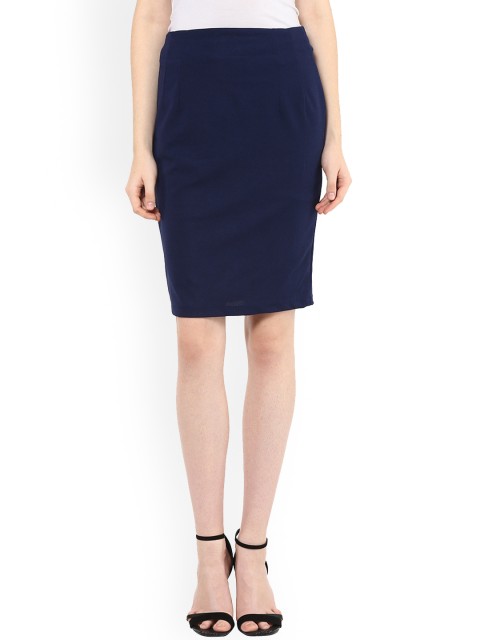 

Mayra Women Navy Blue Pencil Skirt