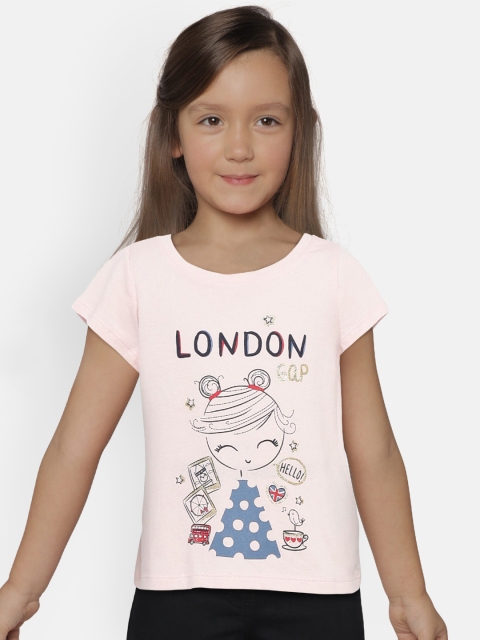 

GAP Girls' Pink Graphic Print T-Shirt
