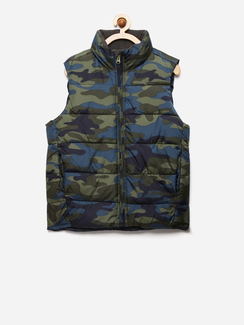 

GAP Boys' Multicoloured ColdControl Max Camo Puffer Vest, Multi