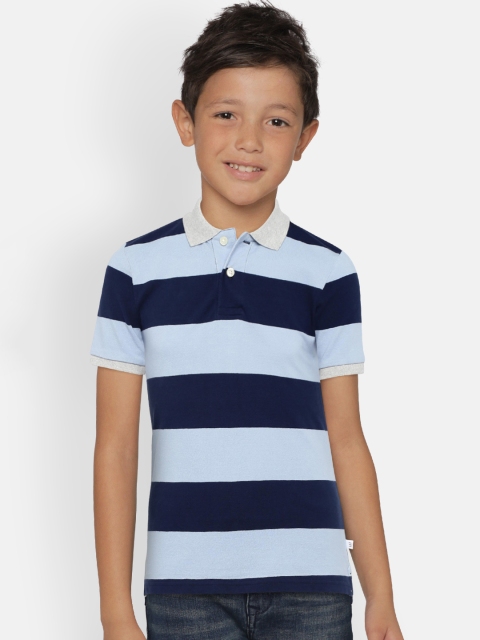 

GAP Boys' Stripe Polo Shirt, Blue