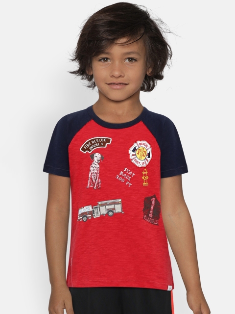 

GAP Baby Boys' Graphic Raglan Short Sleeve T-Shirt, Red
