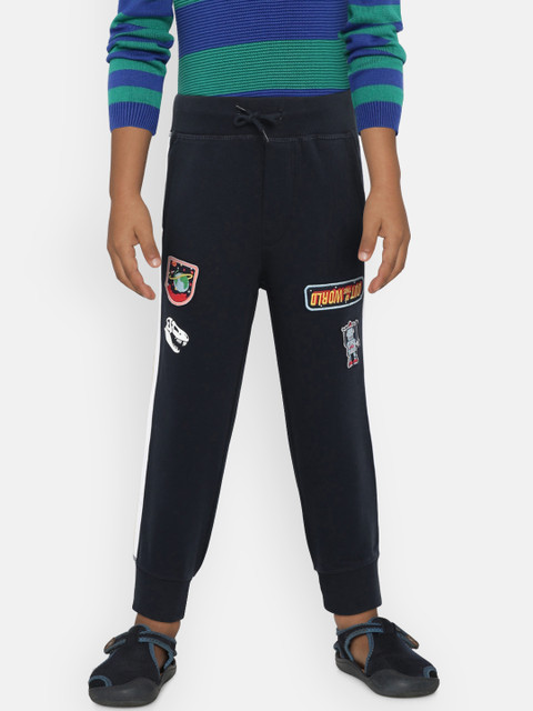 

GAP Boys' Navy Blue Embroidery Patch Pull-On Joggers