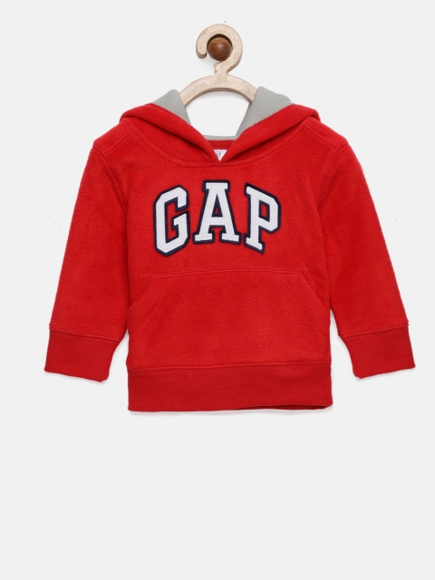 

GAP Boys' Red Logo Hoodie Sweatshirt in Fleece