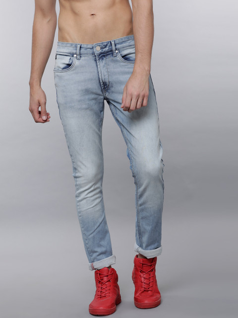 

LOCOMOTIVE Men Blue Slim Fit Mid-Rise Clean Look Stretchable Jeans