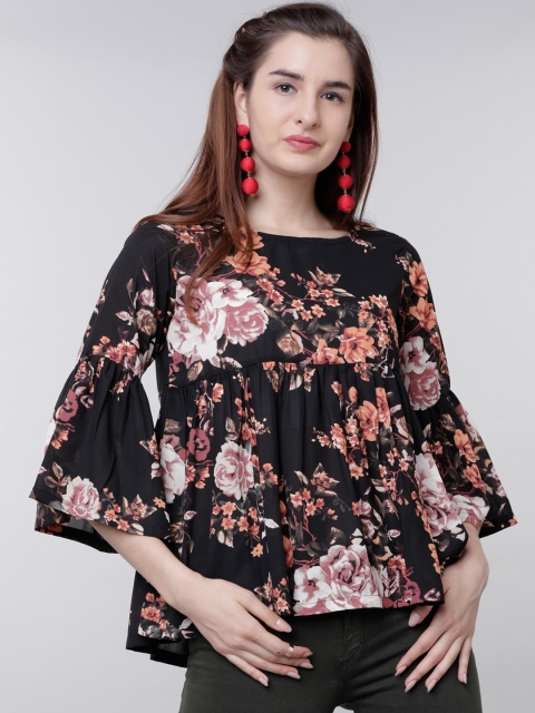 

Tokyo Talkies Women Black Printed Top