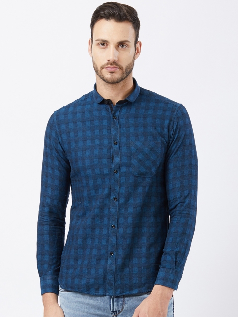 

Killer Men Blue Comfort Slim Fit Checked Casual Shirt