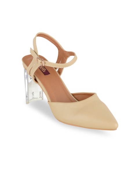 

SHUZ TOUCH Women Beige Solid Pumps