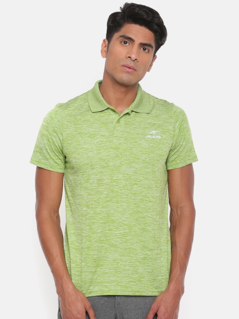 

Alcis Men Green Solid Polo Collar T-shirt