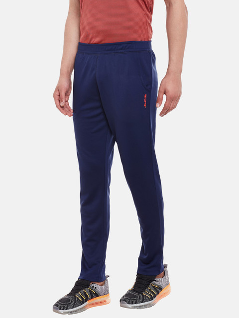 

Alcis Mens Navy Blue Solid Straight Fit Track Pants