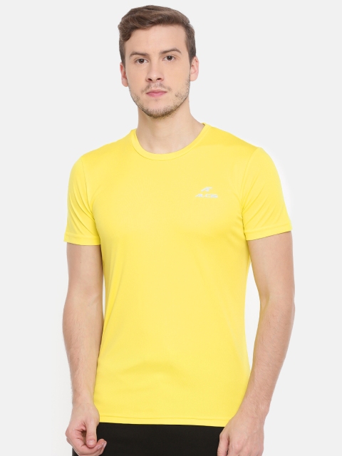 

Alcis Men Yellow Solid Round Neck T-shirt