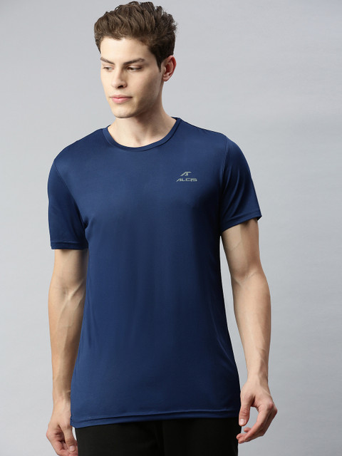 

Alcis Men Blue Solid Round Neck T-shirt