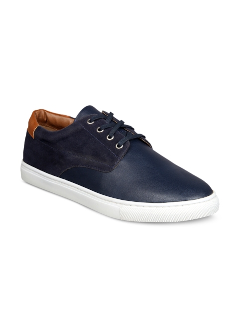 

Aditi Wasan Men Navy Blue Vegan Leather Sneakers