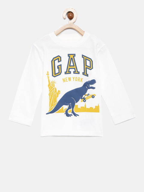 

GAP Boys' Off White Graphic Print T-Shirt