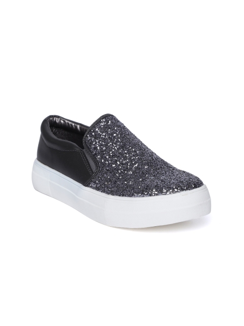 

Carlton London Women Gunmetal-Toned Sneakers, Metallic