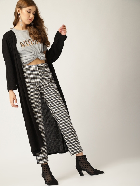 

MANGO Women Black Solid Front-Open Sweater