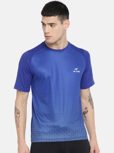 

Alcis Men Blue Printed Round Neck T-shirt