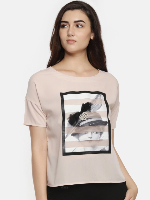 

SF JEANS by Pantaloons Women Beige Printed Top