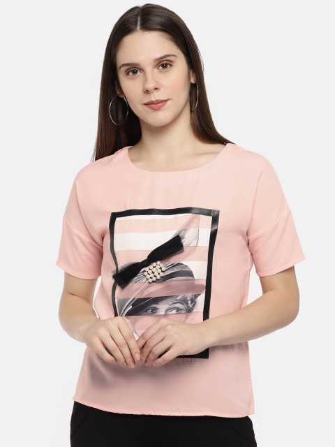 

SF JEANS by Pantaloons Women Pink Printed Top