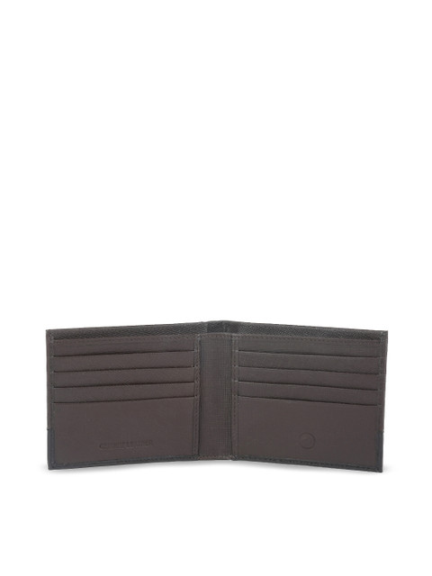 

Peter England Men Brown Textured Leather Two Fold Wallet