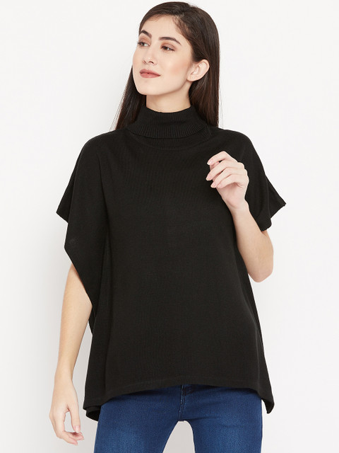 

Cayman Women Black Woollen Solid Pullover