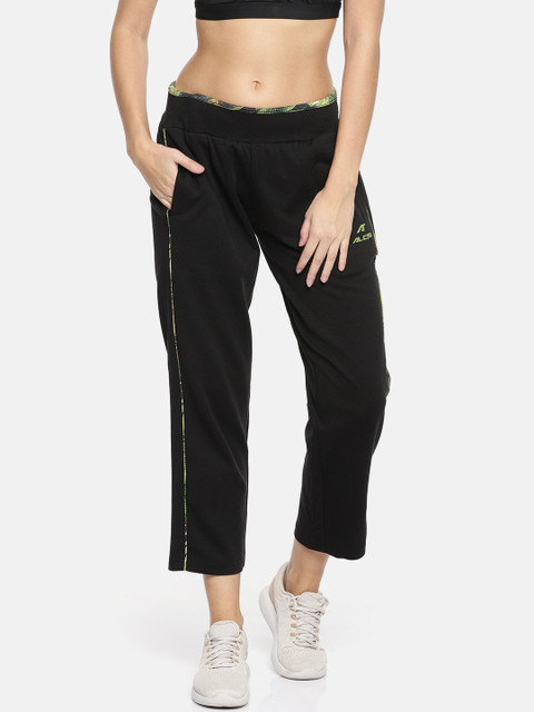 

Alcis Women Black Solid Straight Fit Cropped Track Pants
