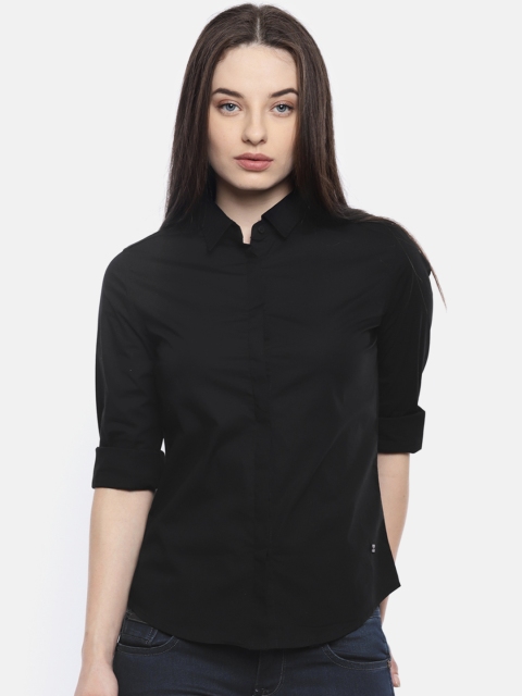 

Wrangler Women Black Solid Casual Shirt