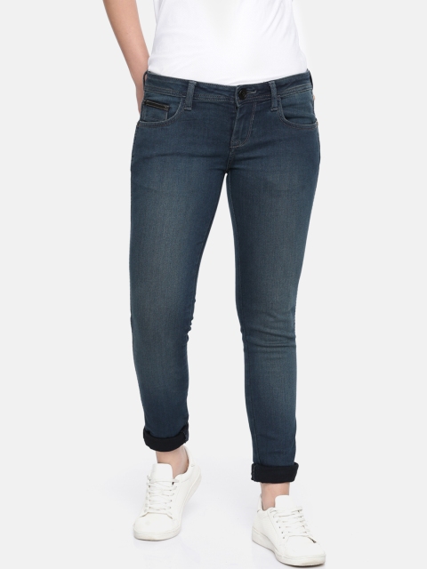 

Wrangler Women Blue Skinny Fit Low-Rise Clean Look Stretchable Jeans