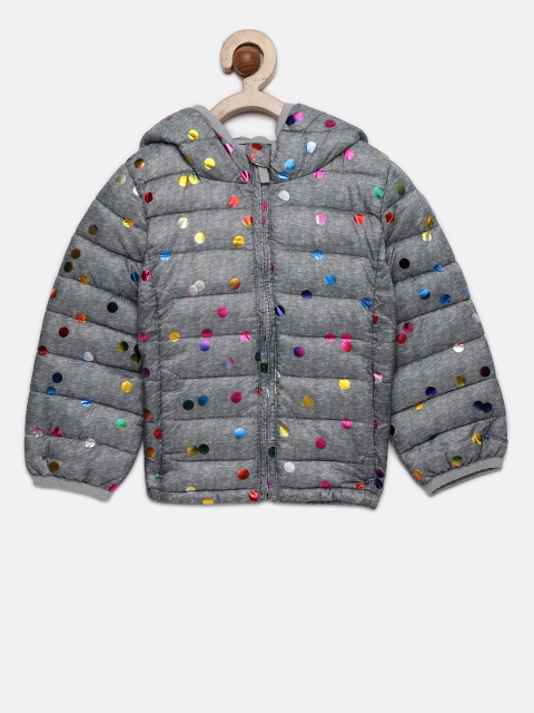 

GAP Girls' Grey Print Puffer Jacket