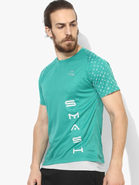 

Alcis Men Sea Green Printed Round Neck T-shirt