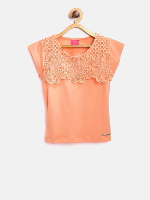 

Tiny Girl Coral Orange Solid Top