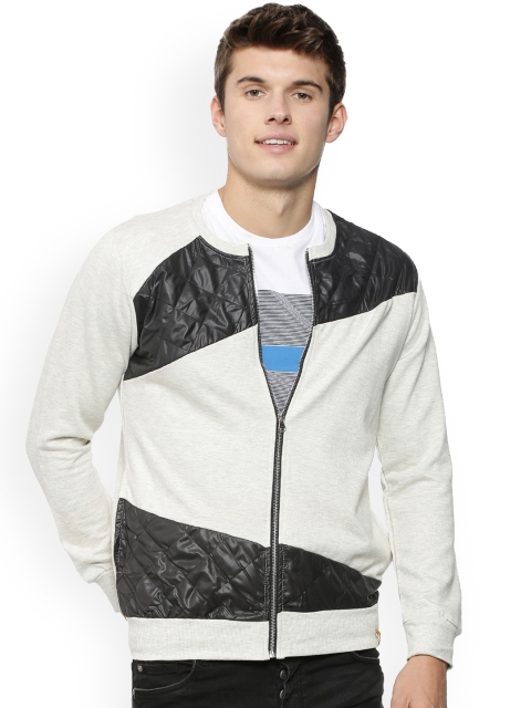 

Campus Sutra Men Grey Colourblocked Quilted Jacket