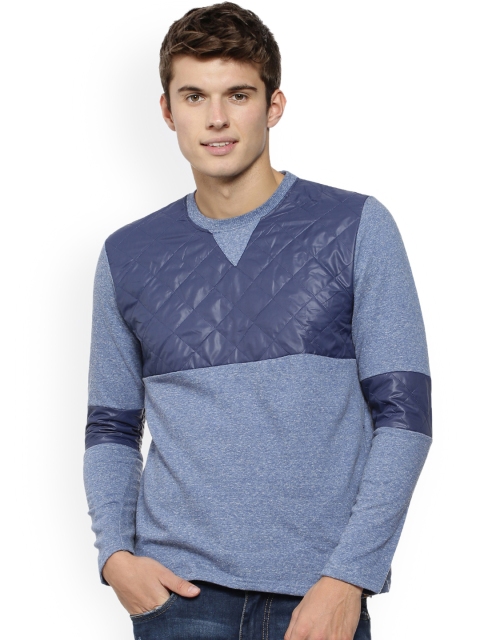 

Campus Sutra Men Blue Colourblocked Sweatshirt