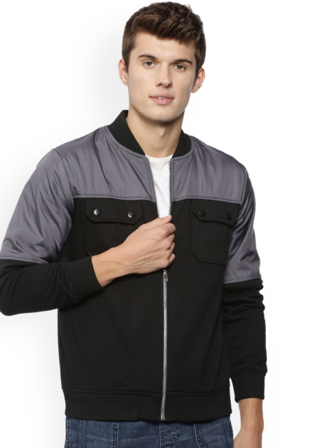 

Campus Sutra Men Charcoal Colourblocked Bomber
