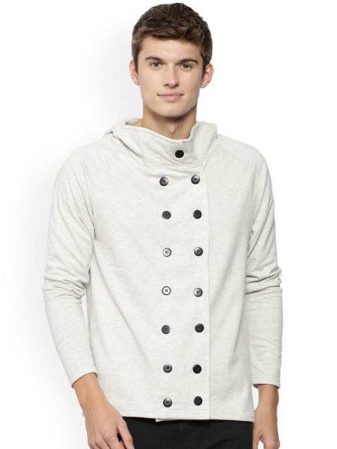 

Campus Sutra Men Cream-Coloured Solid Tailored Jacket
