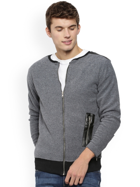 

Campus Sutra Men Charcoal Solid Tailored Jacket