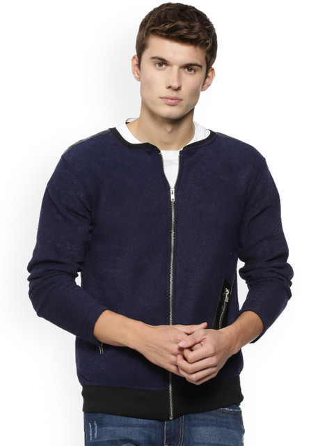 

Campus Sutra Men Navy Blue Solid Tailored Jacket
