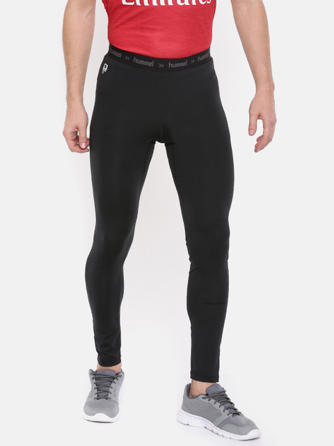 

hummel Men Black Solid Tights