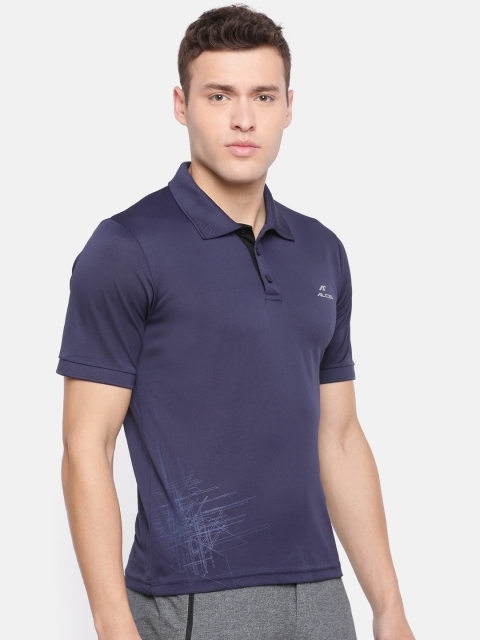 

Alcis Men Navy Blue Printed Polo Collar T-shirt