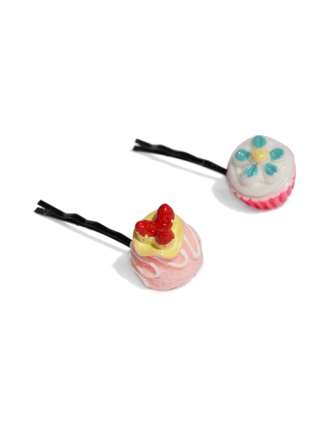 

Toniq Kids Girls White & Pink Set of 2 Embellished Bobby Pins