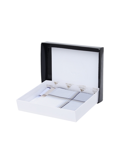 

Alvaro Castagnino Men Pack Of 3 White Striped Handkerchief Gift Set