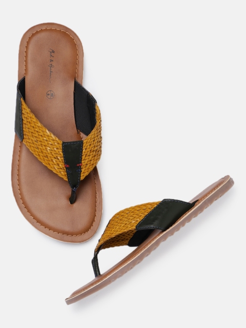 

Mast & Harbour Men Mustard & Green Comfort Sandals