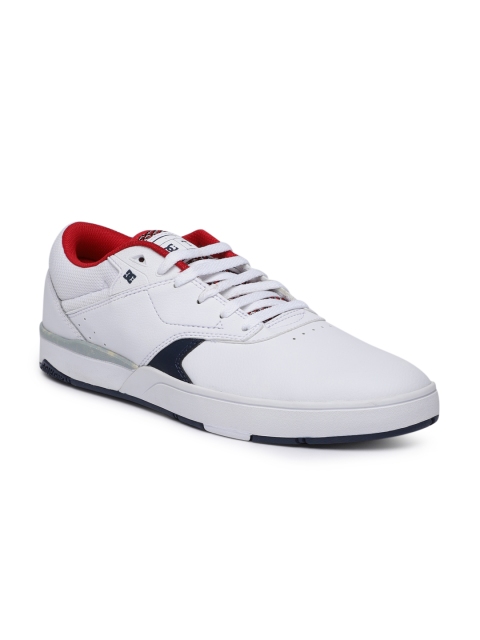 

DC Men White Leather Sneakers