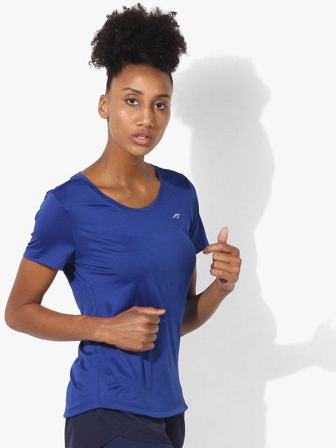 

Alcis Women Blue Solid Round Neck T-shirt