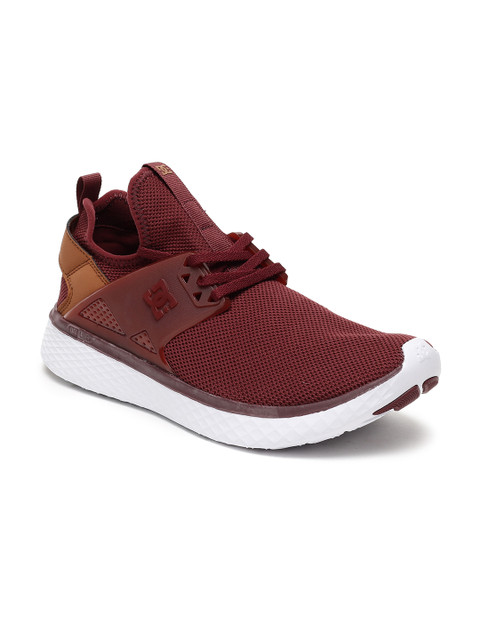 

DC Men Burgundy Solid Sneakers