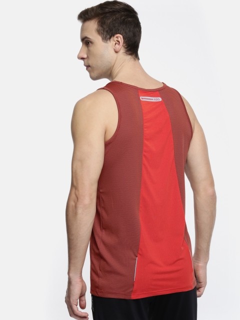 

Alcis Men Red Striped Running Tank Innerwear Vest AKRUMSL0550183