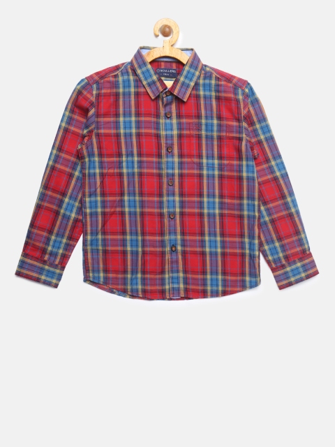 

SCULLERS Boys Multicoloured Regular Fit Checked Casual Shirt, Multi